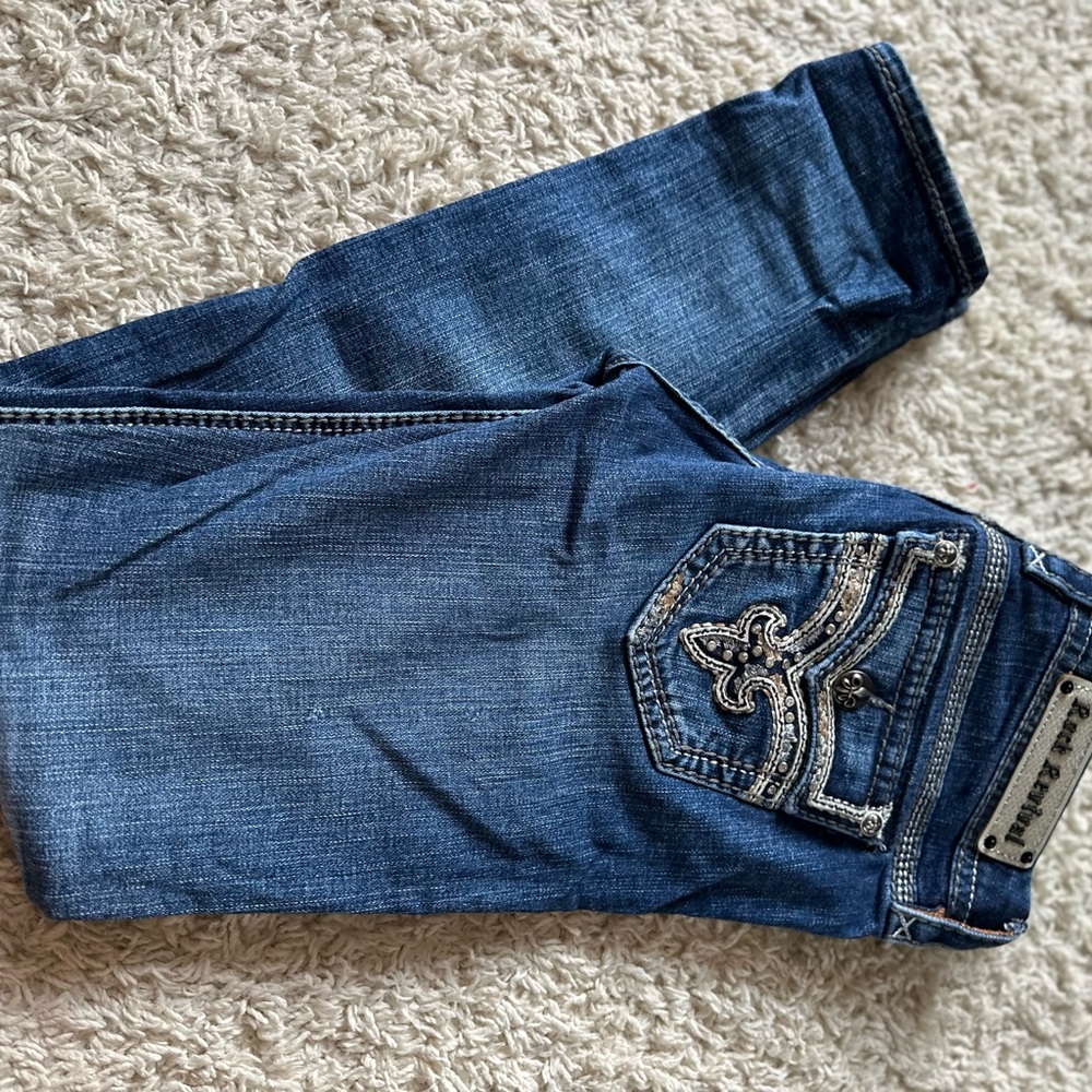Rock Revival Blue Skinny Jeans with Classic Indigo Wash